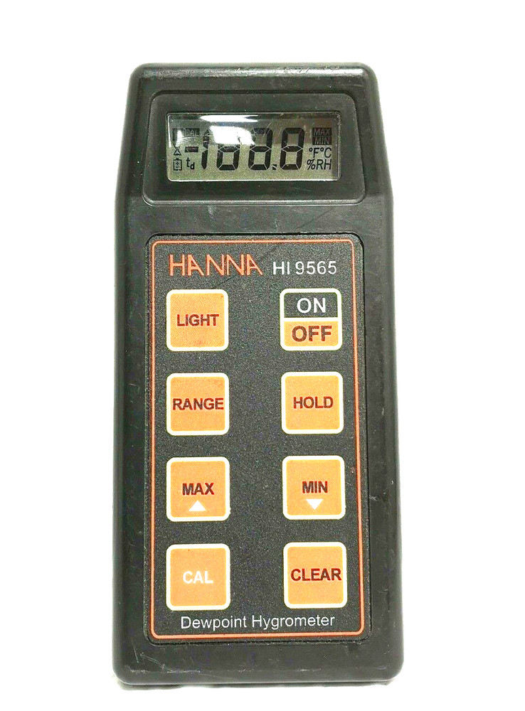 HANNA INSTRUMENTS MODEL: HI9565 DEWPOINT HYGROMETER USED.