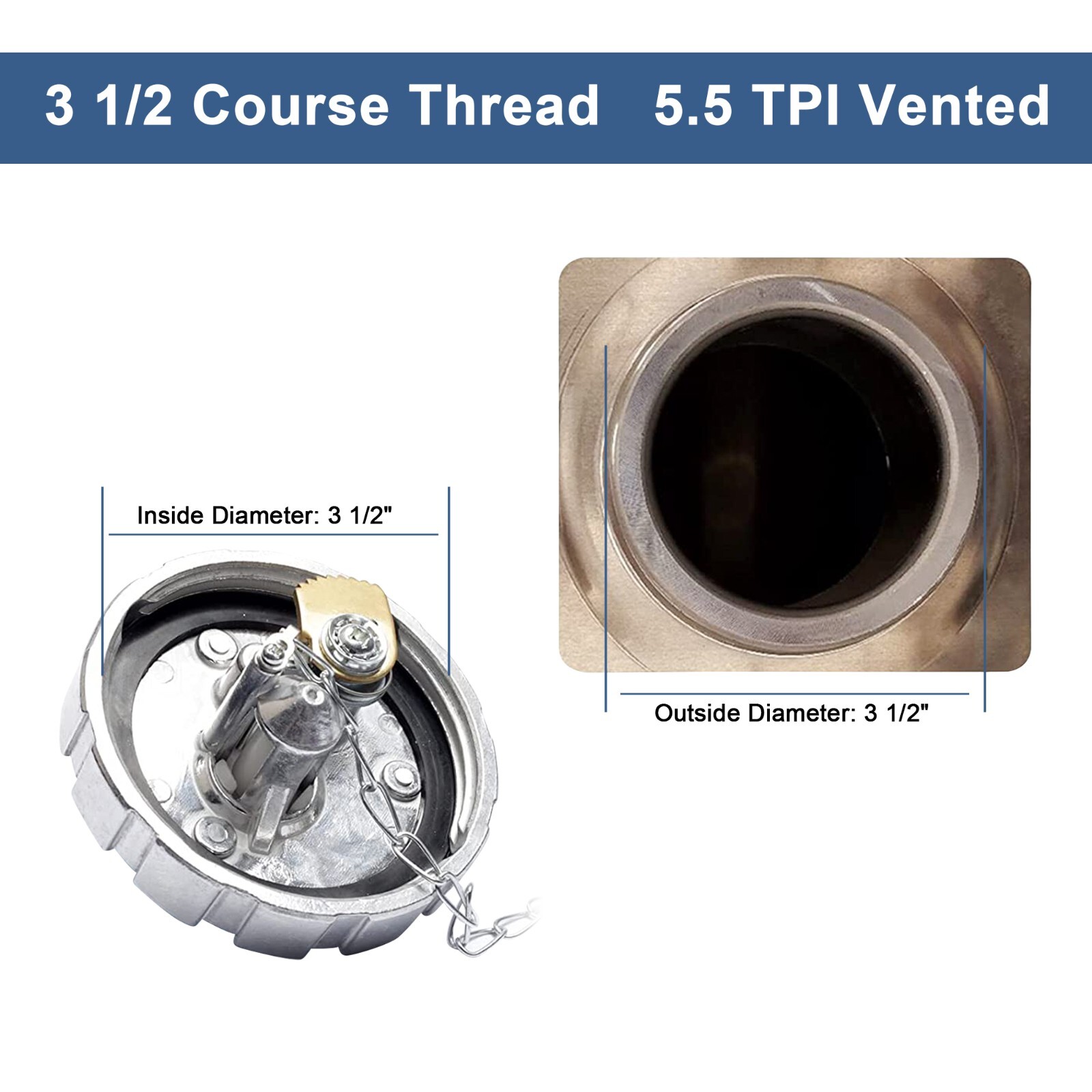 2x Locking Fuel Cap for Kenworth Peterbilt Freightliner Western Star SNV431089