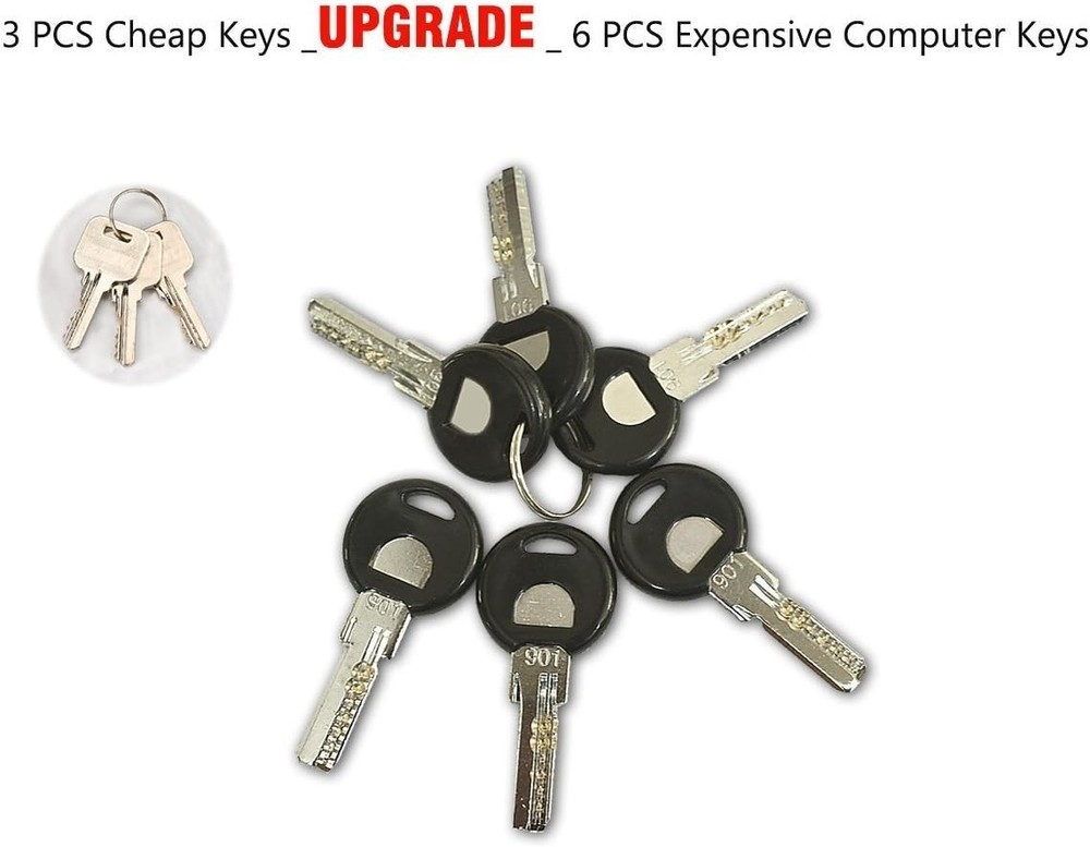Upgrade Version] Electric Electronic Door Lock 6pcs Computerized Doted Keys DC 1