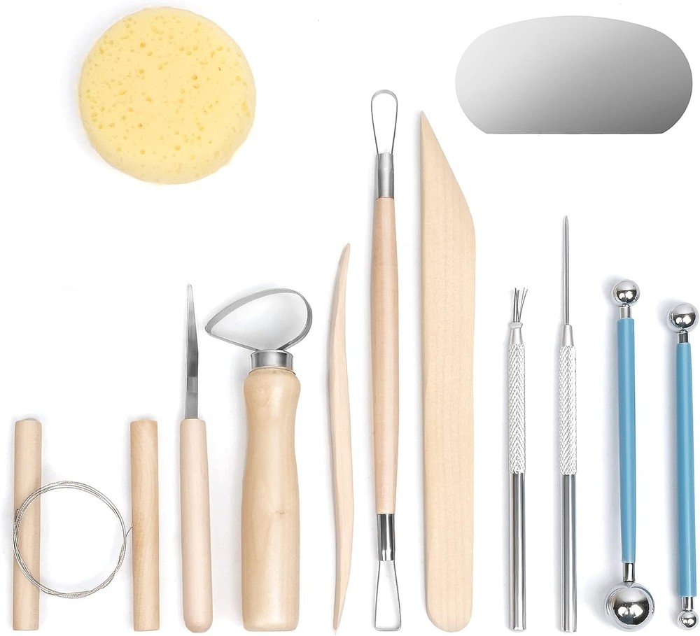 12PCS Pottery Clay Sculpting Tool Set