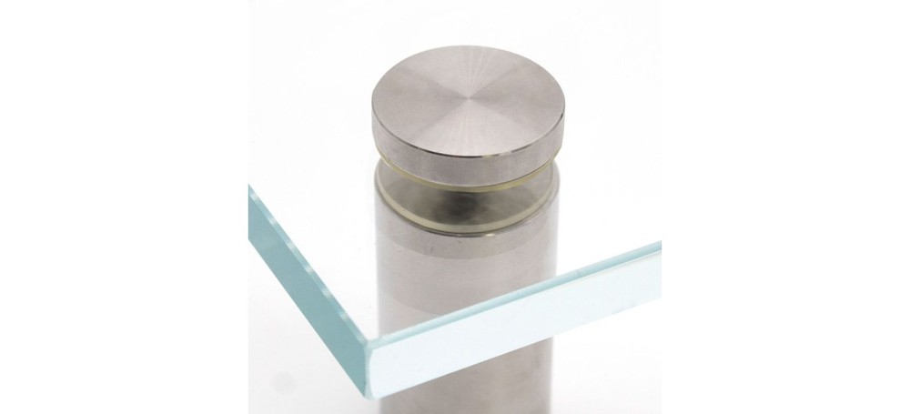 FHC SC2BS 2" Diameter x 1/4" Flat Standoff Cap - Brushed Stainless