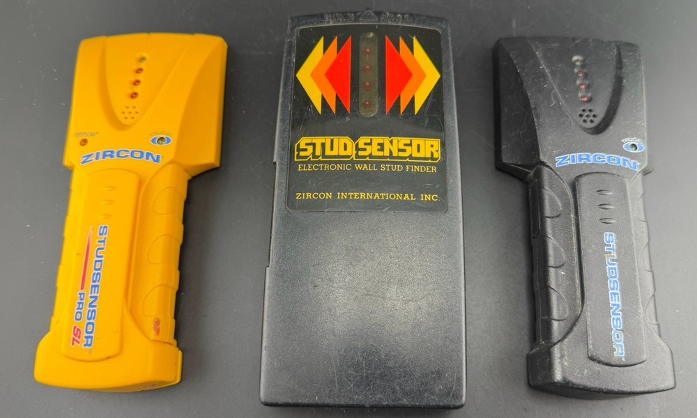 3 ZIRCON STUDSENSOR Stud Sensor Electronic Wall Stud Finder WORKS TESTED