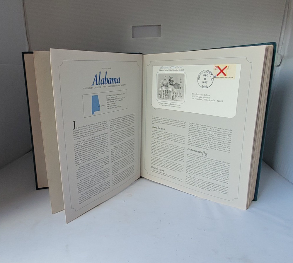 Stamps Envelope US States Of The Union Hardcover Book Westport Collector Society