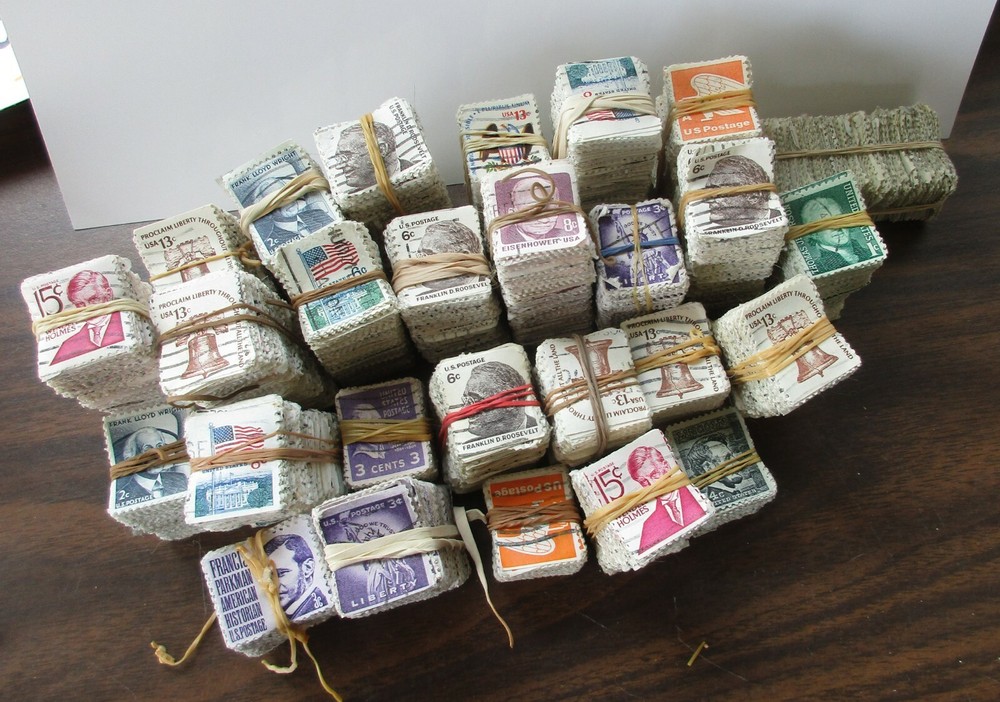 500 Postage Stamps for Crafting