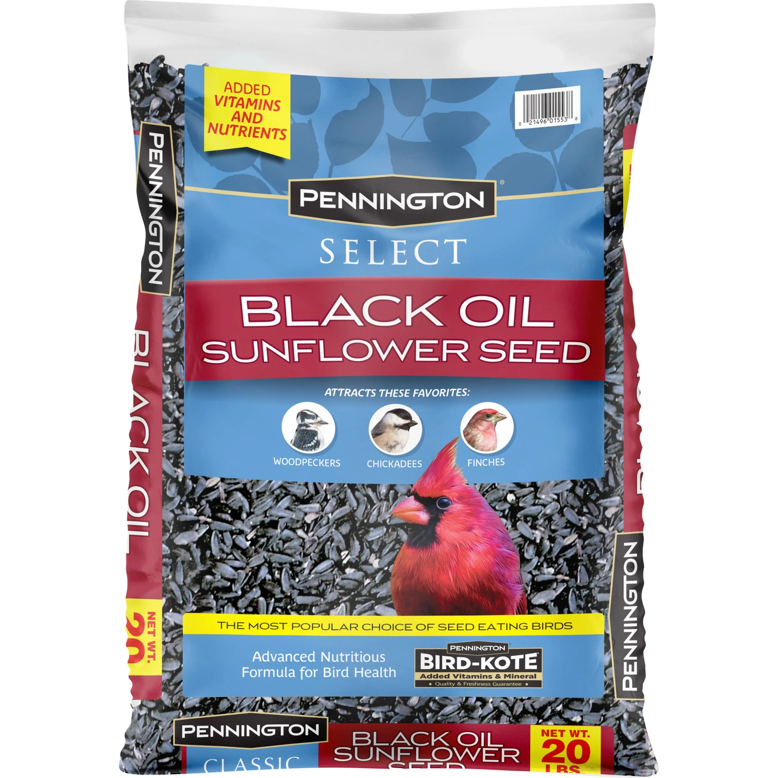 Select Black Oil Sunflower Seed Dry Wild Bird Feed, 20 Lb. Bag, 1 Pa