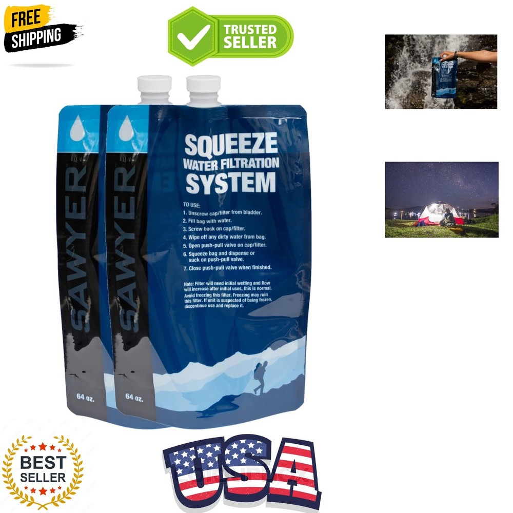 Squeezable Pouches for Squeeze Water Filtration System