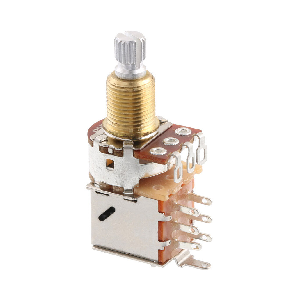 2x Push Pull Potentiometer Audio Taper Guitar Volume Tone 3/8" Split Shaft