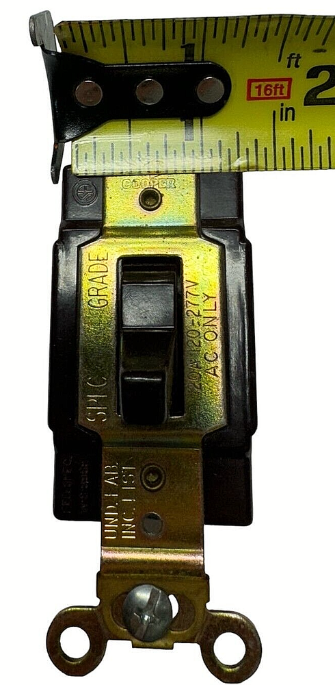 Cooper CS420B Brown Toggle Wall Light Switch 20A, 120V-277V
