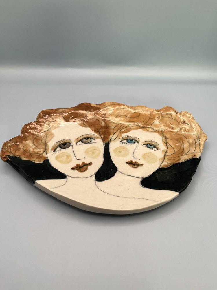 Decorative Art Pottery Plate Hand Painted