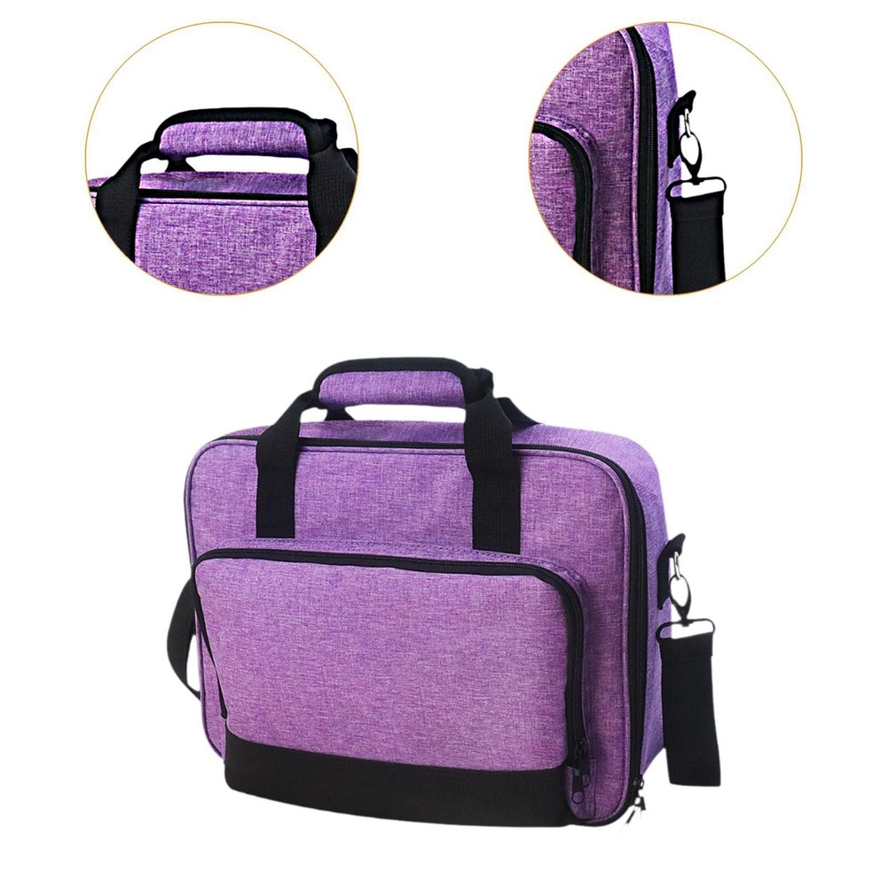 Projector Bag Purple Large with Handle Polyester Universal Adjustable Shoulder