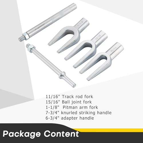 Pickle Fork Ball Joint Separator Set | 5PCS Pickle Fork Tool Set, Ball Black