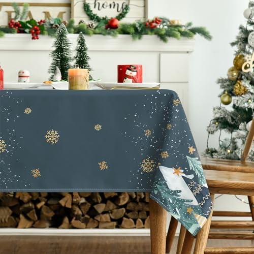 Christmas Tablecloth 60×84 Inch Rectangular, 60" x 84" (Rectangular) Green