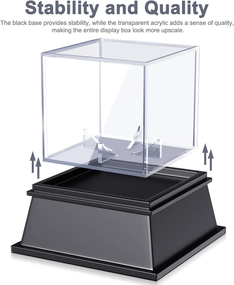 Acrylic Baseball Display Case, Dustproof UV Protected Baseball Case, Transparent