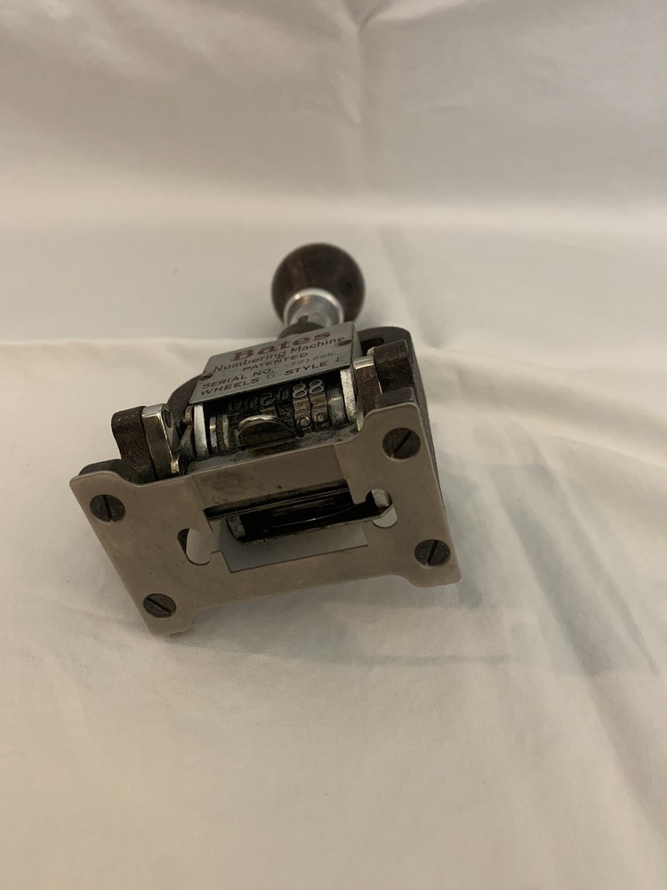 Vintage Bates Standard Movement Numbering Machine Consecutive Repeat Movement