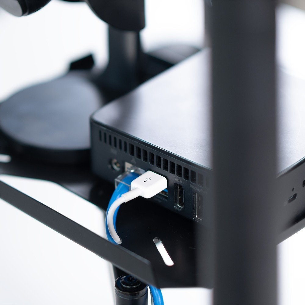 VIVO Pole Mount Shelf with Articulating Arm