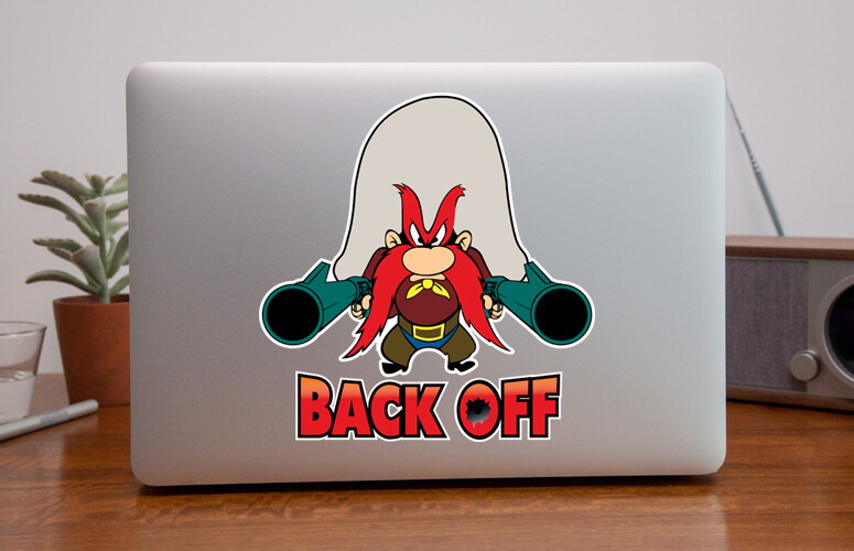 Yosemite Sam Back Off Sticker / Vinyl Decal | 10 Sizes!! with TRACKING