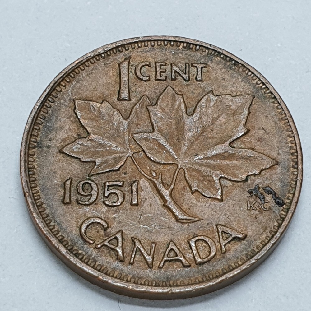 Canada Cent 1951 Coin 03434D