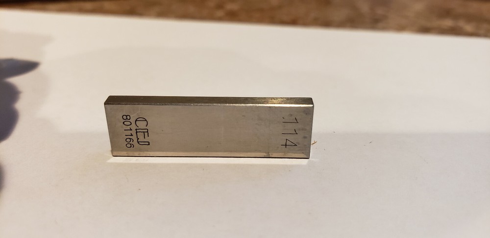 .114" CEJ Rectangular Steel Gage Gauge Block