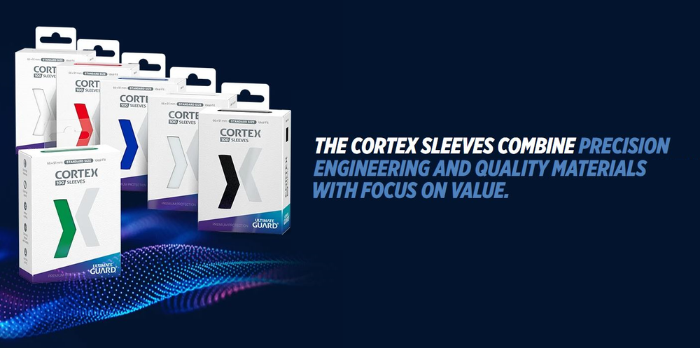 (100-Pack) Ultimate Guard Cortex TRANSPARENT MATTE Card Sleeves Standard Size
