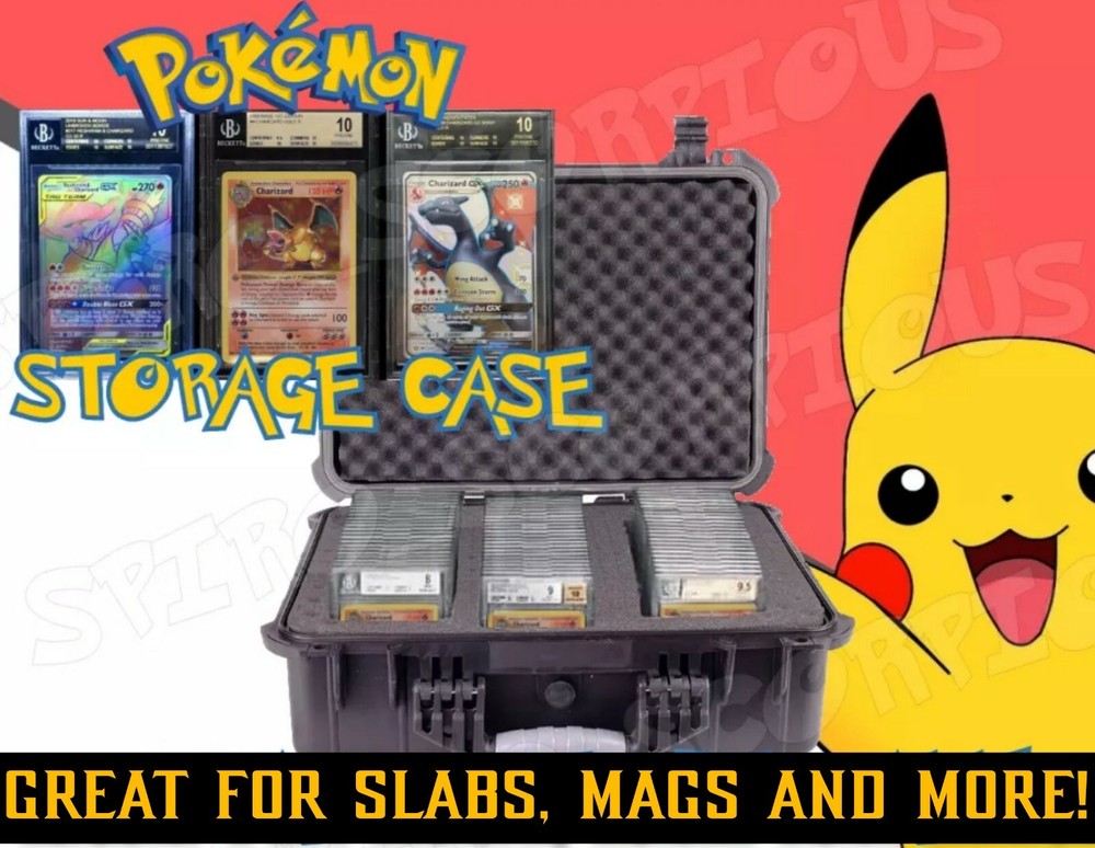 Pokemon Graded Card Storage Box Case Slab Holder Protector