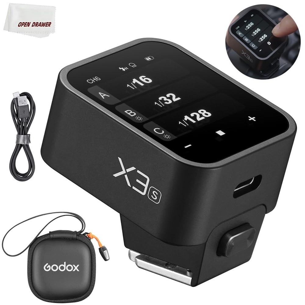 Godox X3S X3 S X3-S Trigger, Godox Flash Trigger, Touch Screen TTL Wireless F...