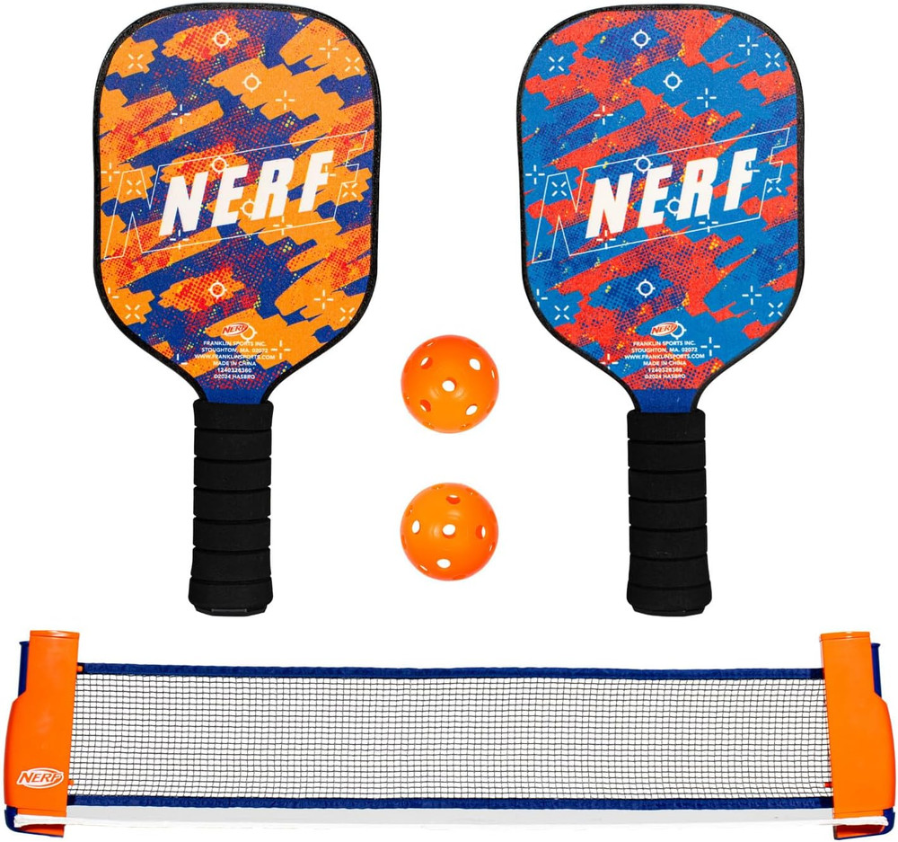 NERF Tabletop Pickleball Set - Mini Tabletop Pickleball Game - Retractable Net u