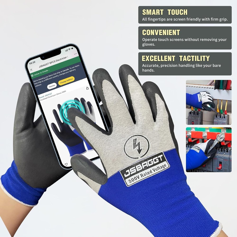 500V Electrical Insulated Gloves New