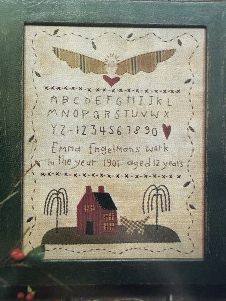 Emma’s Sampler Primitive Embroidery Pattern Designed By Brenda Gervais UC