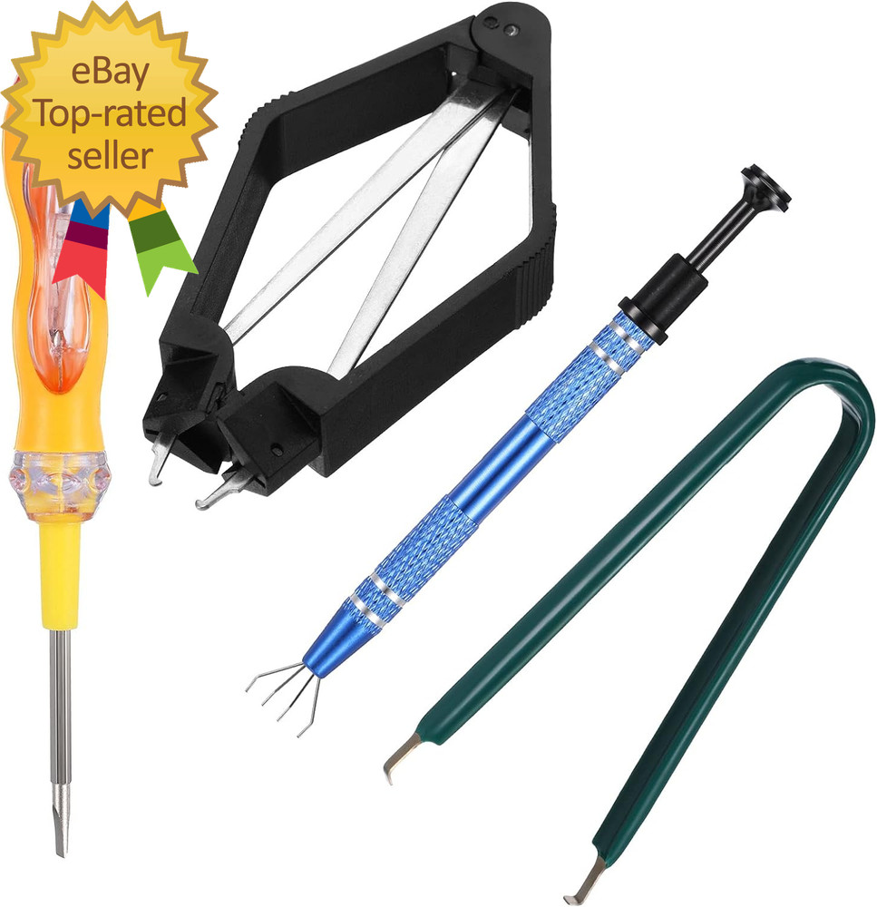 4 Pieces IC Chip Remover Tool IC PLCC Chip Extraction Tool Extractor Puller 4-Cl