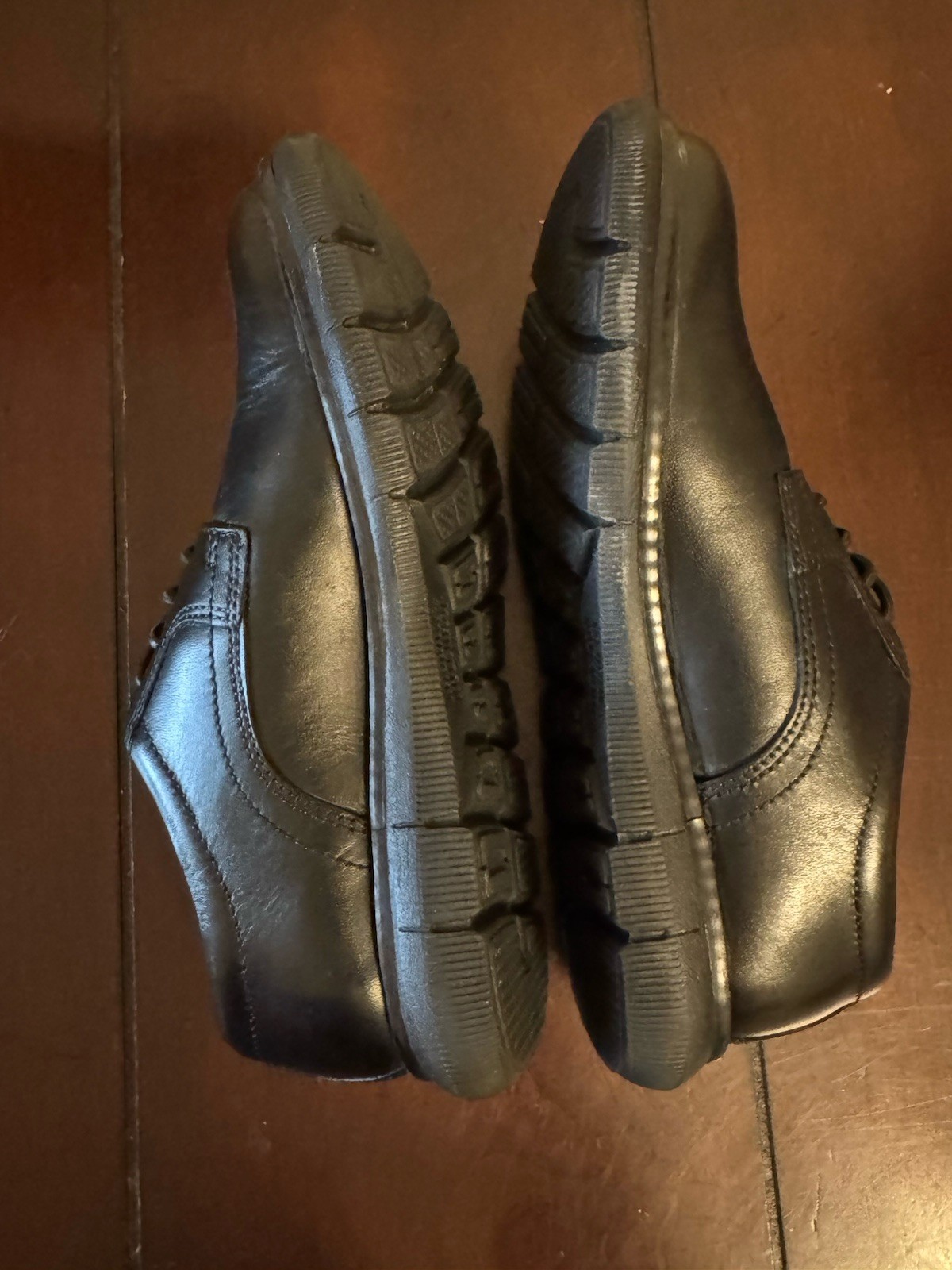 Johnston & Murphy Black Leather Lace Up Derby Dress Shoes28-8381 Boys Sz 12.5