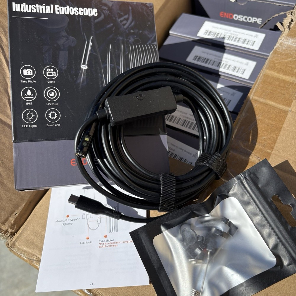Endoscope Camera with Light, 1920P HD Borescope Tools W400 Led Lights HD Pixel