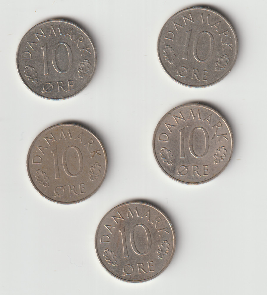 DENMARK 10 ORE--29 different