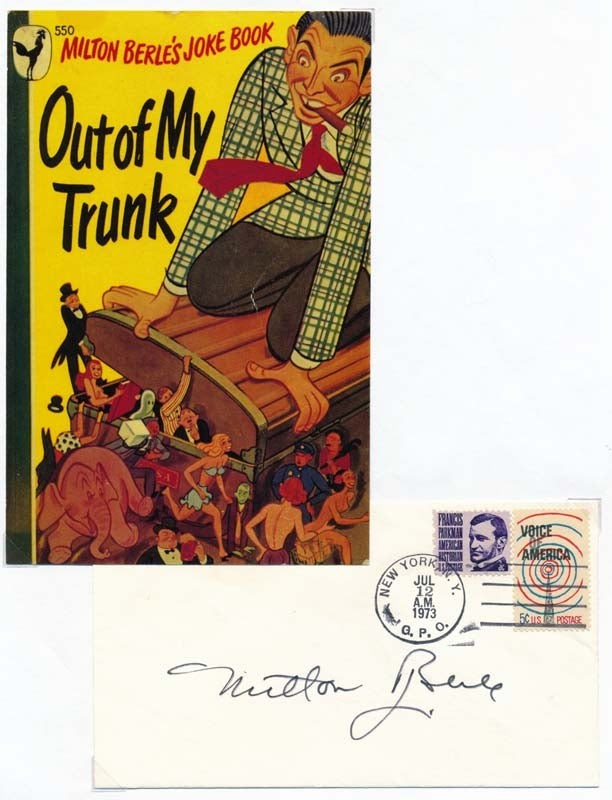 Milton BERLE / Signed Postal Cover