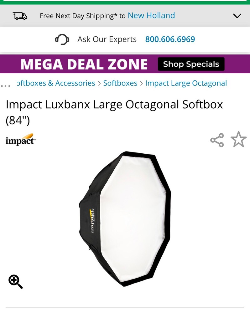 Impact Lucanxs 84” Large octagonal Soft Box
