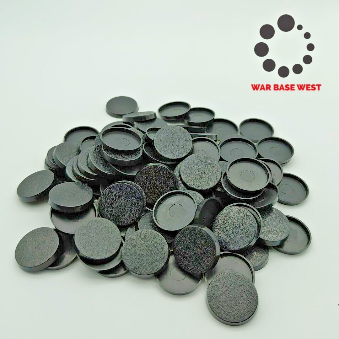Lot Of 100 25mm Round Bases Used For Warhammer 40k + AoS Games Workshop Bitz