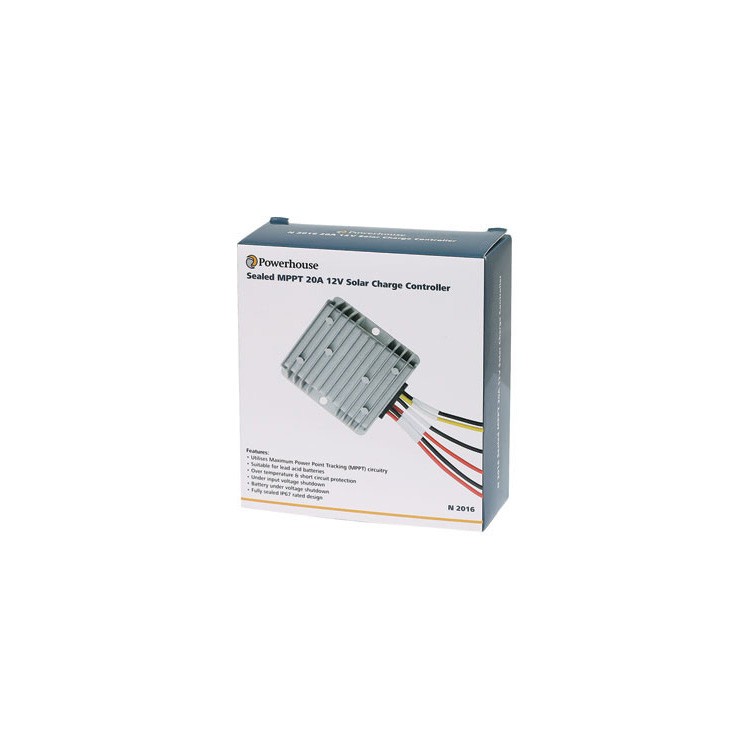 Powerhouse Sealed MPPT 20A 12V Solar Charge Controller