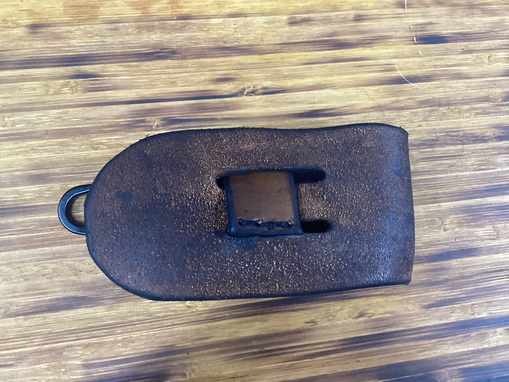 Leather Folding Knife Belt Loop Sheath Trapper Size (Sheath Only) Left Hand