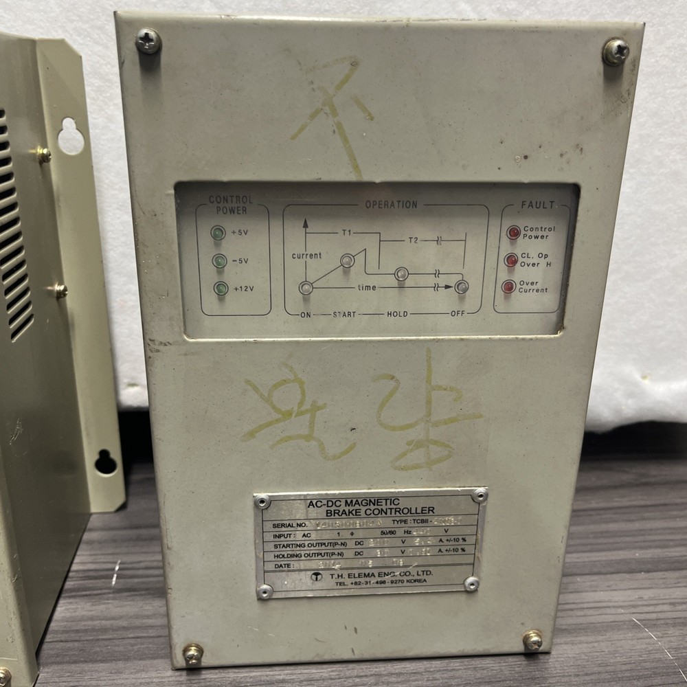 2 AC-DC Magnetic Brake Controller Hanmi Techwin Co. TCBII Untested