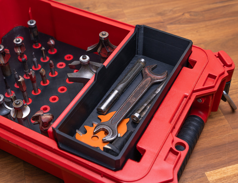 1/2" & 1/4" Router Bit Insert Tray for Packout Organiser Boxes | 3D Printed