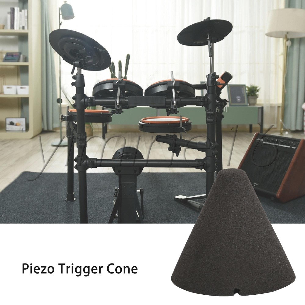 2PCS Electronic Drum Accessories Foam Cone Trigger Black Dia 37mm