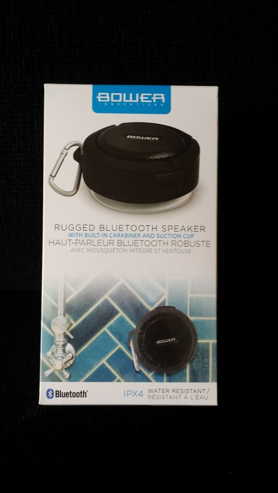 Compact Rugged Waterproof Bluetooth Wireless Shower Speaker Bower Innovations 