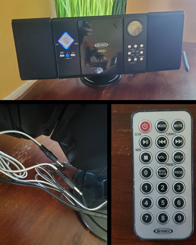 Jenson Wall Mountable CD System JMC 180B WITH REMOTE Tested & Working Pre-Owned