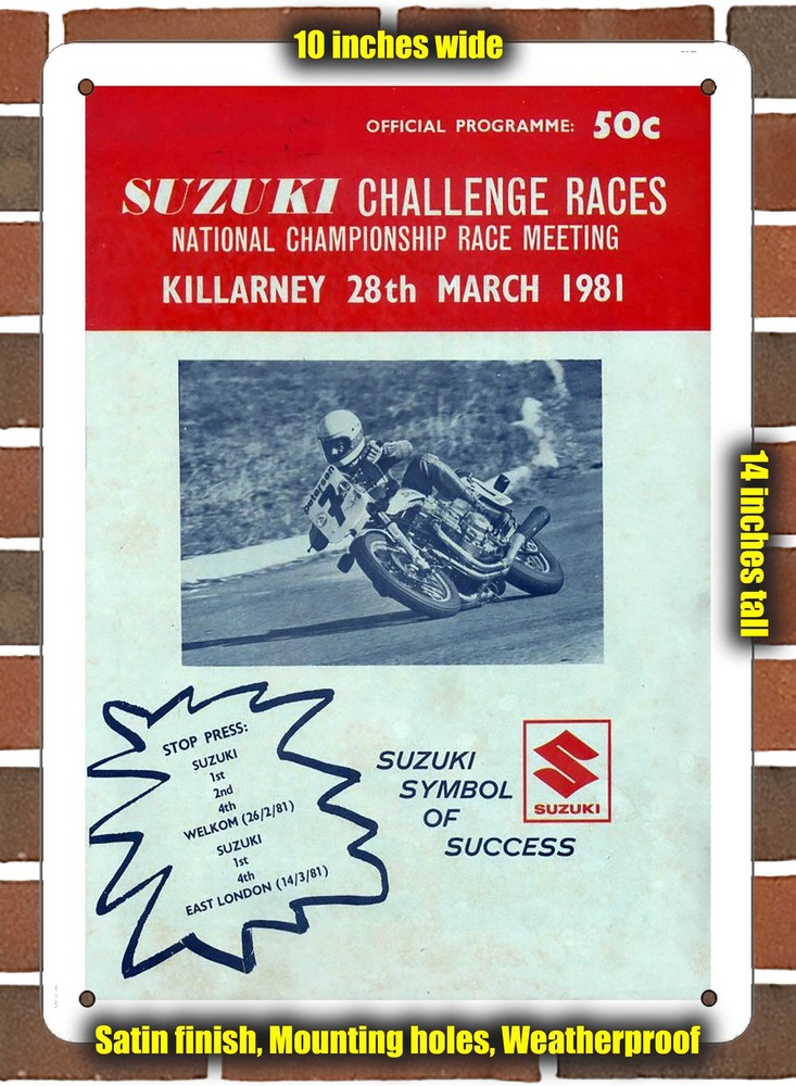 Metal Sign - 1981 Killarney Racing Program - 10x14 inches
