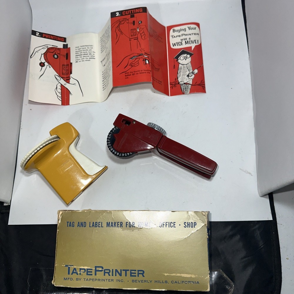 Vintage Label Printer CLP & Avery Label Maker. Box For CLP Missing Lid. (26)