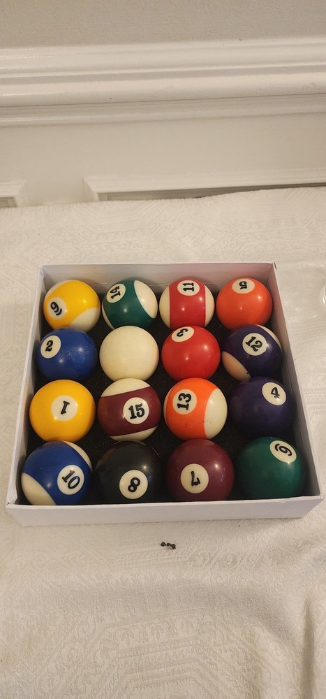 Sportcraft Pool Billiard Balls Poly Resin Complete Set