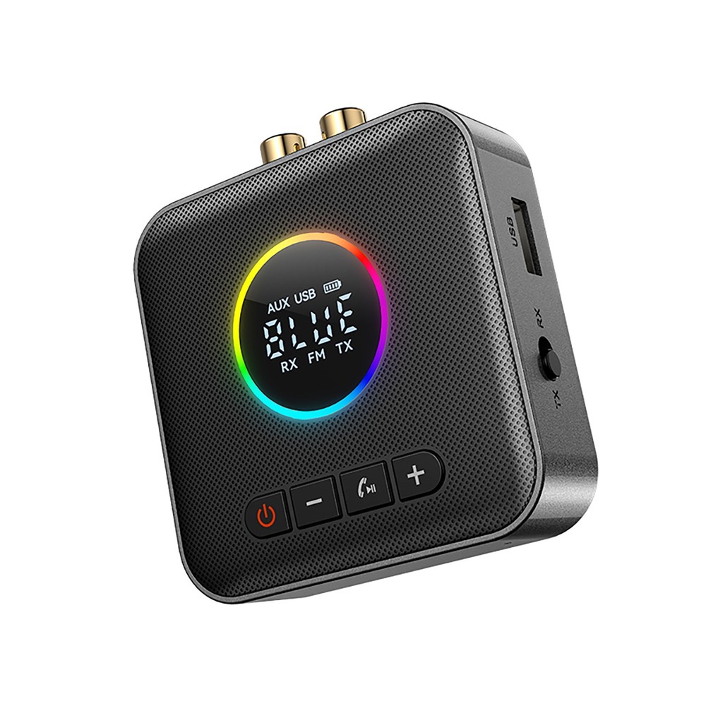 Type-C Charging 3in1 Bluetooth 5.4 FM Transmitter Receiver Audio Adapter AUX RCA