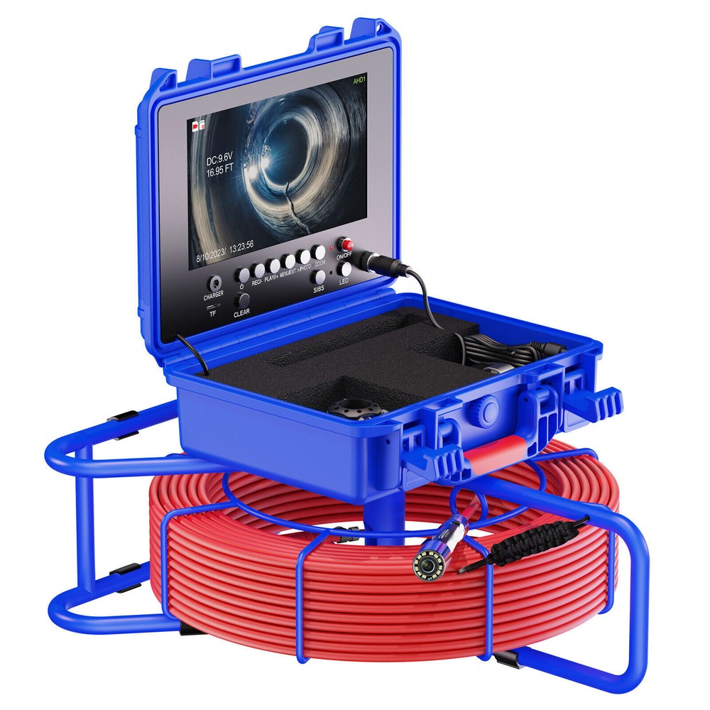 Sewer Camera Borescope Inspection Camera 50m 9inch 512hz Pipe Endoscope Camera