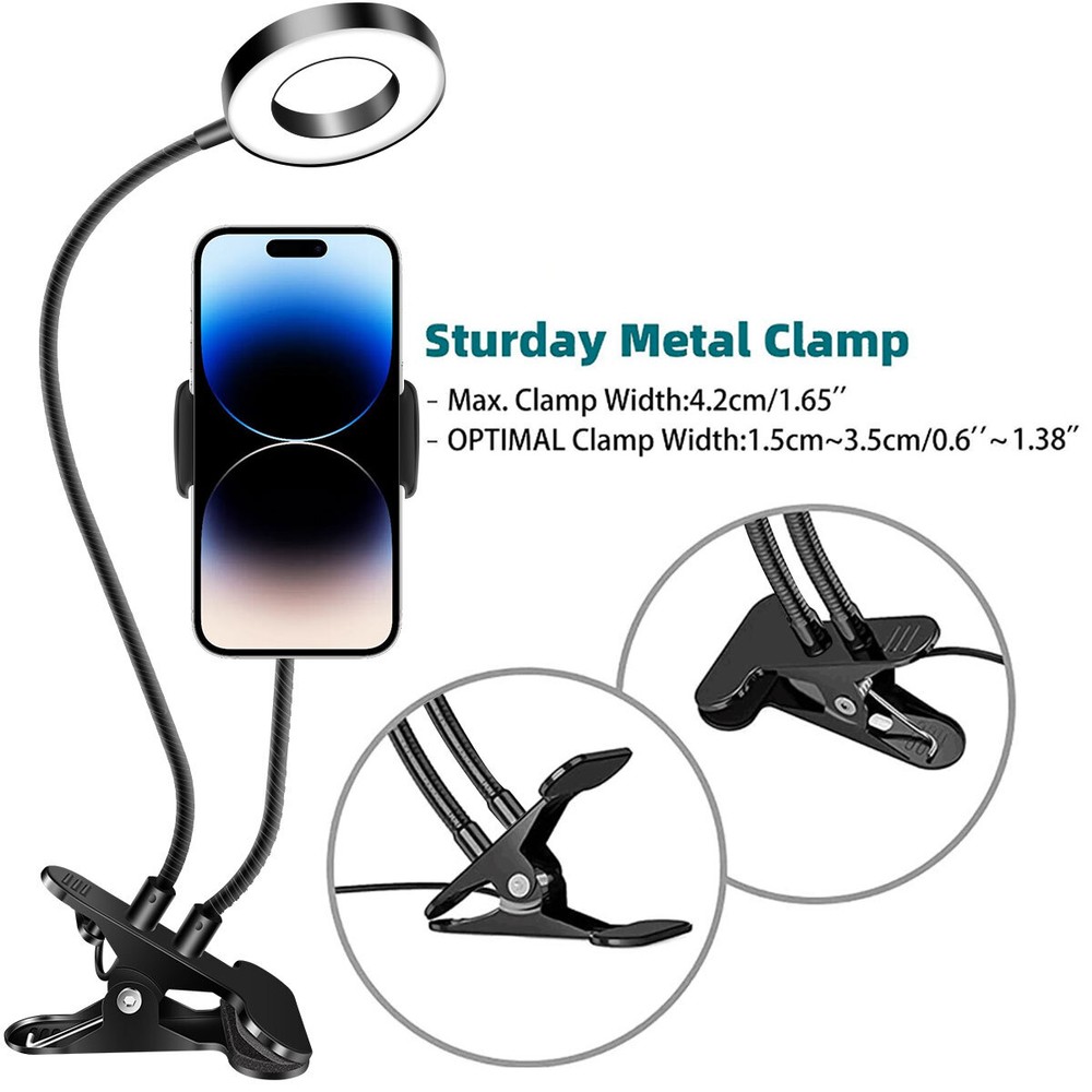 Selfie Ring Light with Cell Phone Holder Stand for Live Stream/Makeup LED Camera