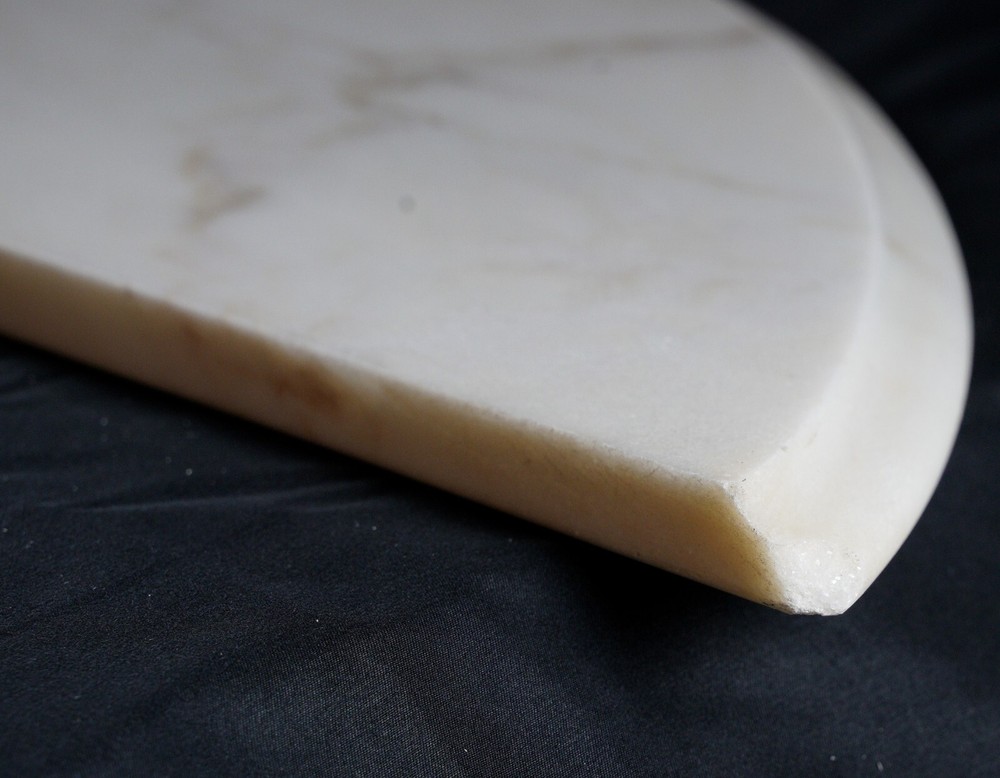 Portugal Made Rounded White Marble Tabletop