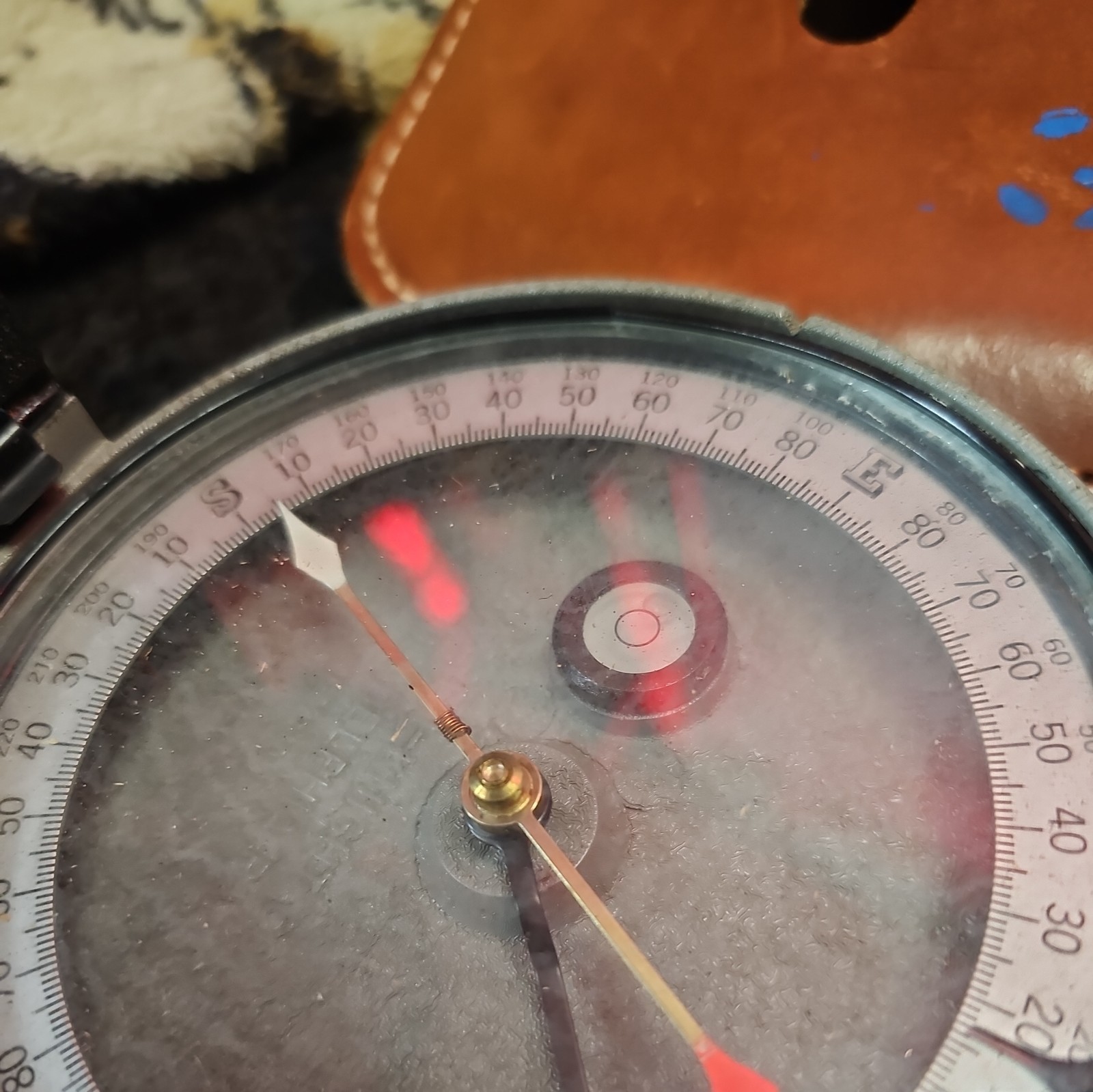 Vintage Antique Surveyors Compass Warren Knight Co Philadelphia PA W/pouch